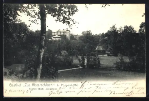 AK Hamburg-Poppenbüttel, Gasthof Zur Alsterschlucht