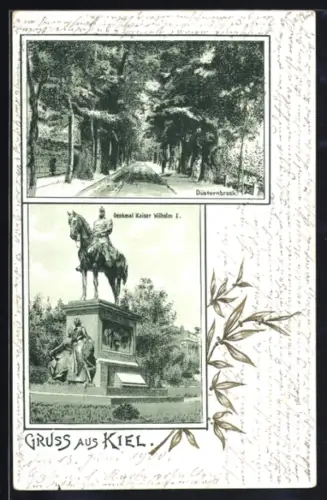 AK Kiel, Düsternbrook, Denkmal Kaiser Wilhelm I