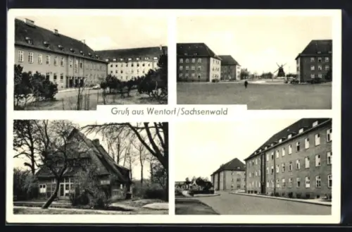 AK Wentorf /Sachsenwald, Bismarck-Kaserne, verschiedene Gebäudeansichten