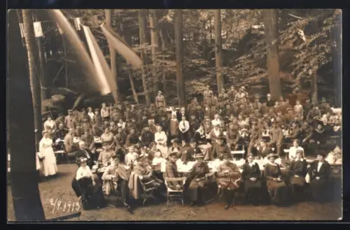 AK Mölln, Reserve-Lazarett, Gartenfest am 2. September 1915