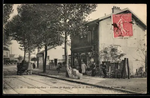 AK Noisy-le-Sec, Avnue de Bondy prise de la Route de Paris