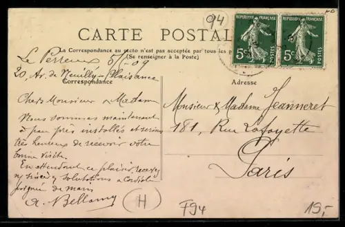 AK Le Perreux, Rue des Arts à l`Avenue Denfert-Rochereau