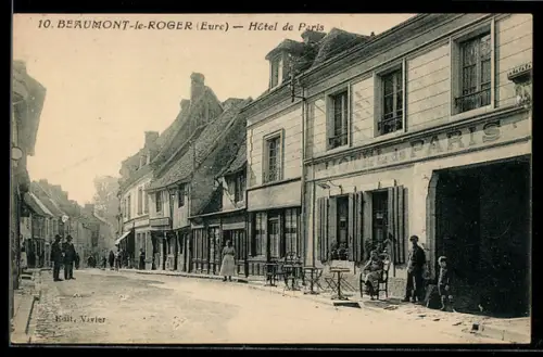 AK Beaumont-le-Roger /Eure, Hôtel de Paris