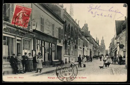 AK Nangis, Rue de la Gare