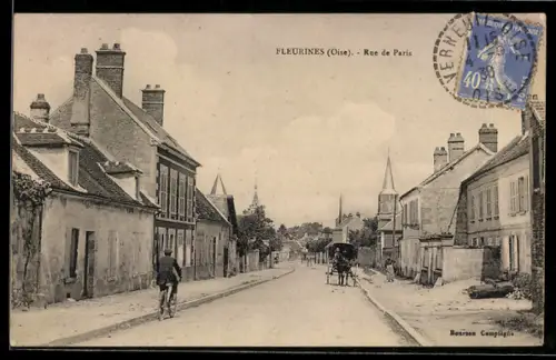 AK Fleurines /Oise, Rue de Paris