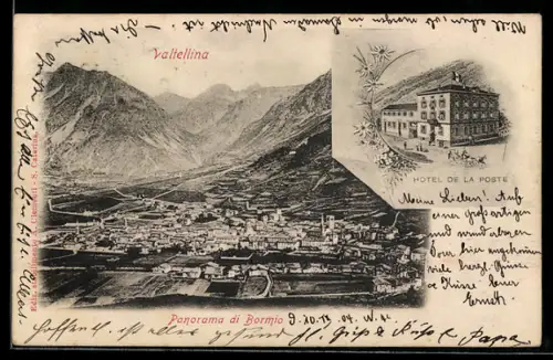 AK Bormio, Panorama di Bormio, Hotel de la Poste, Valtellina