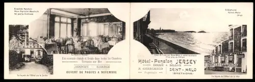 Klapp-AK Saint-Malo /Bretagne, Hotel-Pension Jersey, B. Ganachaud Proprietaire