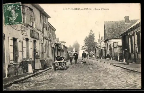 AK Les Thilliers-en-Vexin, Route d`Ecouis