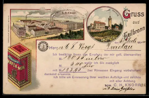 Lithographie Heilbronn, Nahrungsmittel-Fabriken C. H. Knorr, Wartberg
