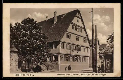 AK Obertürkheim, Gasthaus zum Ochsen, Inh. R. Lämmle