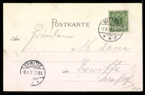 Lithographie Witten a/d Ruhr, Hotel Voss