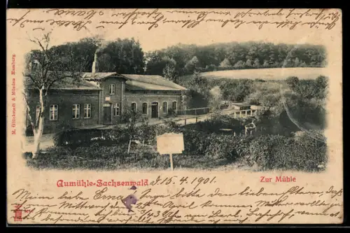 AK Aumühle-Sachsenwald, Blick zur Mühle