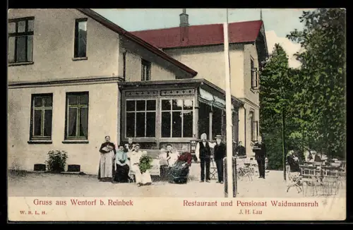 AK Wentorf b. Reinbek, Restaurant und Pension Waidmannsruh, Inh. J. H. Lau