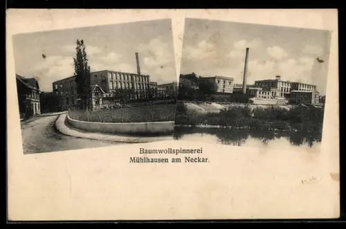 AK Mühlhausen, Blick auf die Baumwollspinnerei