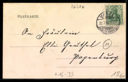 AK Varel, Rathaus, Grosse Allee