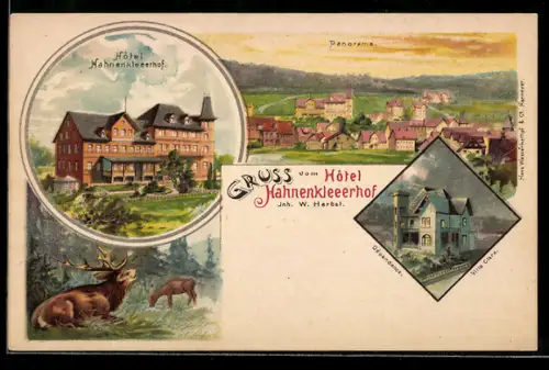 Lithographie Hahnenklee, Hotel Hahnenkleerhof, Dependance Villa Clara