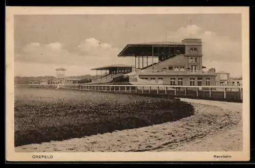 AK Crefeld, Partie an der Pferderennbahn