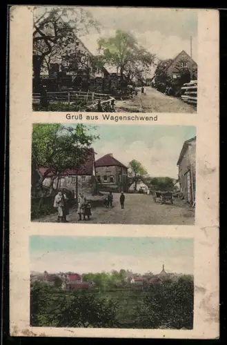 AK Wagenschwend, Strassenpartien und Totalansicht