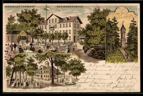 Lithographie Nürnberg, Gasthof Schmausenbuck