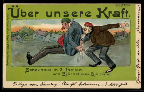 Künstler-AK Bruno Bürger & Ottillie Nr. 6750: Zwei betrunkene Studenten
