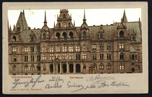 AK Wiesbaden, Partie am Rathaus