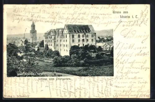 AK Idstein i. T., Schloss vom Thiergarten
