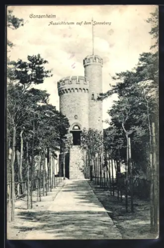 AK Gonsenheim, Aussichtsturm auf dem Sonnenberg