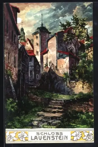 Künstler-AK Lauenstein, Schloss Lauenstein
