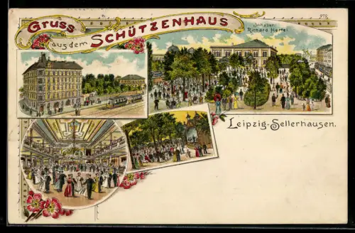 Lithographie Leipzig-Sellerhausen, Schützenhaus
