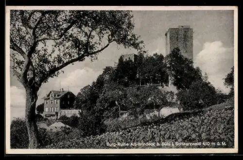 AK Bühl /Schwarzwald, Burg-Ruine Alt-Windeck