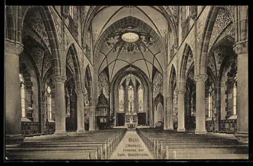 AK Bühl /Baden, Inneres der kath. Stadtkirche