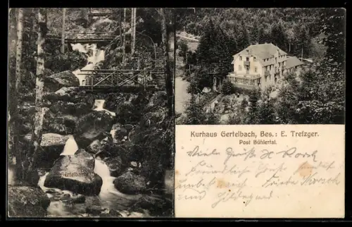 AK Bühlertal, Gertelbach, Kurhaus Gertelbach, Bes. E. Trefzger