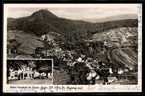 AK Varnhalt bei Baden-Baden, Rebberg, Ortsansicht, Gasthaus Zum Adler, Bes. Gottlieb Klenk