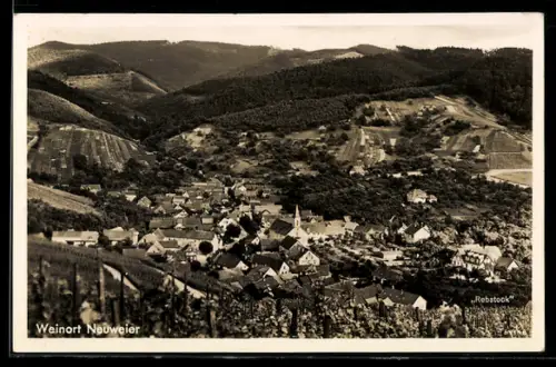 AK Neuweier, Gasthaus und Pension zum Rebstock, Bes. Joh. Walter, Rebberge