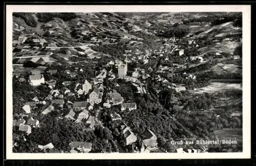 AK Bühlertal /Baden, Ortsansicht aus der Vogelperspektive