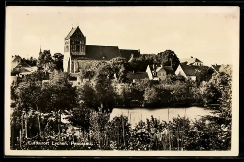 AK Lychen, Panoramaansicht des Ortes