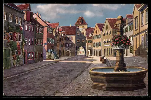 AK Meersburg a. B., Stadtstrasse und Unteres Tor