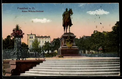 AK Frankfurt a. O., Kaiser-Wilhelm-Denkmal