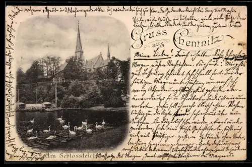 AK Chemnitz, Partie am Schlosssteich