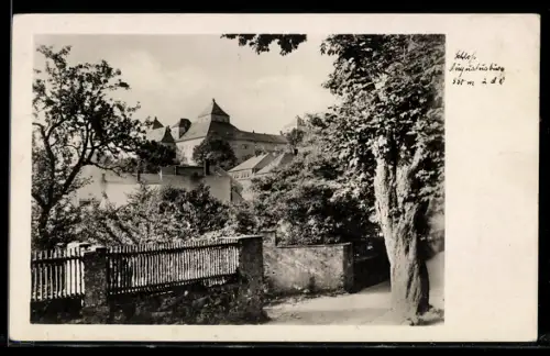 AK Augustusburg, Blick zum Schloss