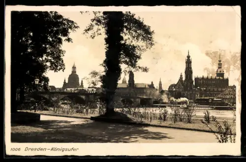 AK Dresden-Neustadt, Partie am Königsufer