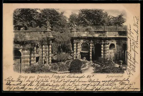 AK Dresden, Parkanlage am Nymphenbad