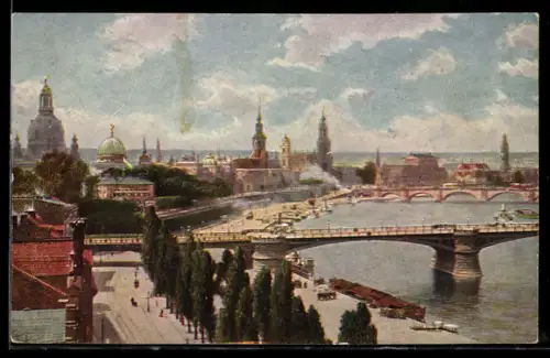 AK Dresden, Carola- und Friedrich-August-Brücke