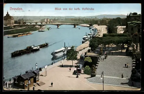 AK Dresden, Blick von der kath. Hofkirche