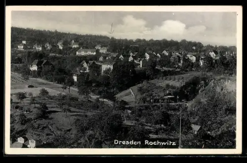 AK Dresden Rochwitz, Ortsansicht aus der Vogelschau