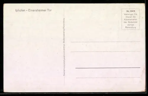 AK Iphofen, Einersheimer Tor