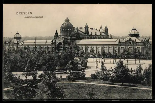 AK Dresden, Blick zum Ausstellungspalast