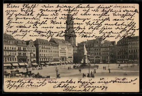 AK Dresden, Altmarkt mit Kreuzkirche
