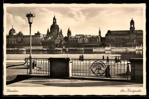 AK Dresden-Neustadt, Partie am Königsufer