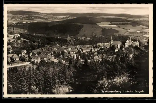 AK Schwarzenberg, Gesamtansicht mit Umland